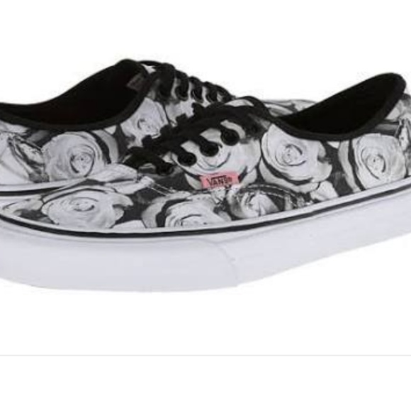 low top vans with roses